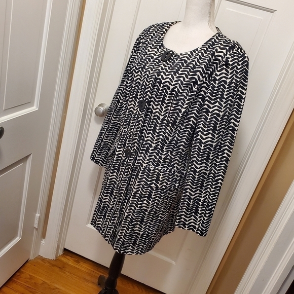 East 5th Black & White Outer Coat Size XL - Picture 4 of 11